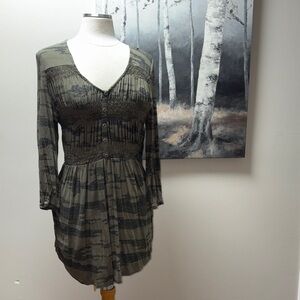 d. jeans Forest Green Long Sleeve tunic shirt